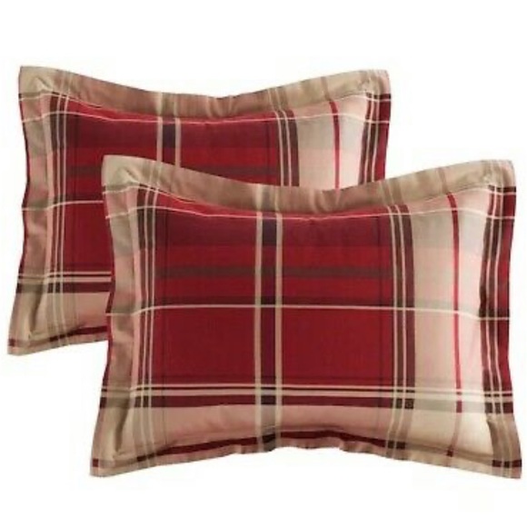 plaid pillow sham